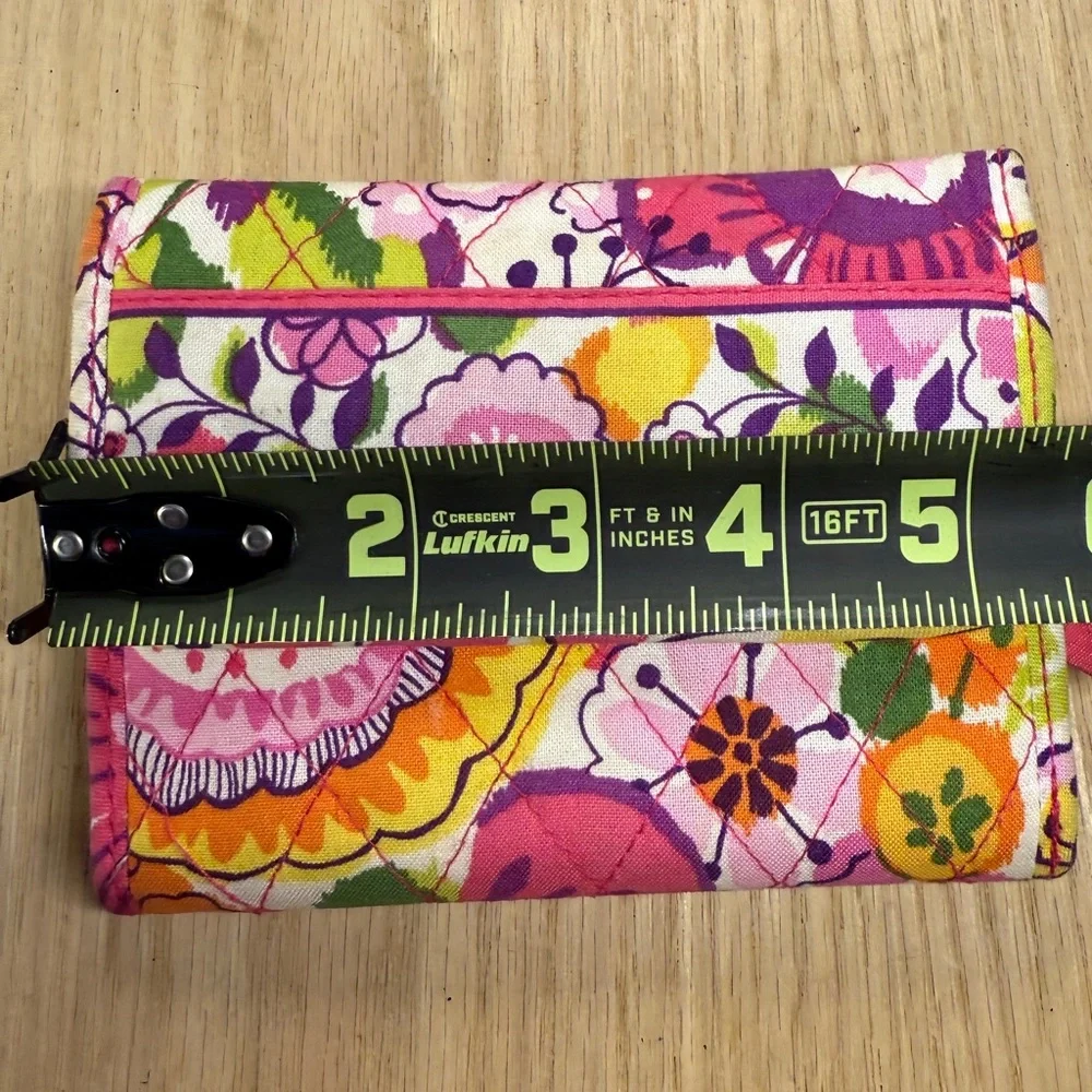 Vera Bradley Tri-Fold Wallet Pink Floral